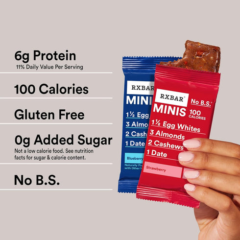 Pack, 7.3oz (8 RXBAR Minis Protein Bars, Protein Snack Bars, Variety Box Bars)