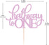 MYAMPED 6 1/2 6 Half Way to One Cake Topper - Glitter Pink Months Cake Decorations Supplies, Baby Girl Boy Half