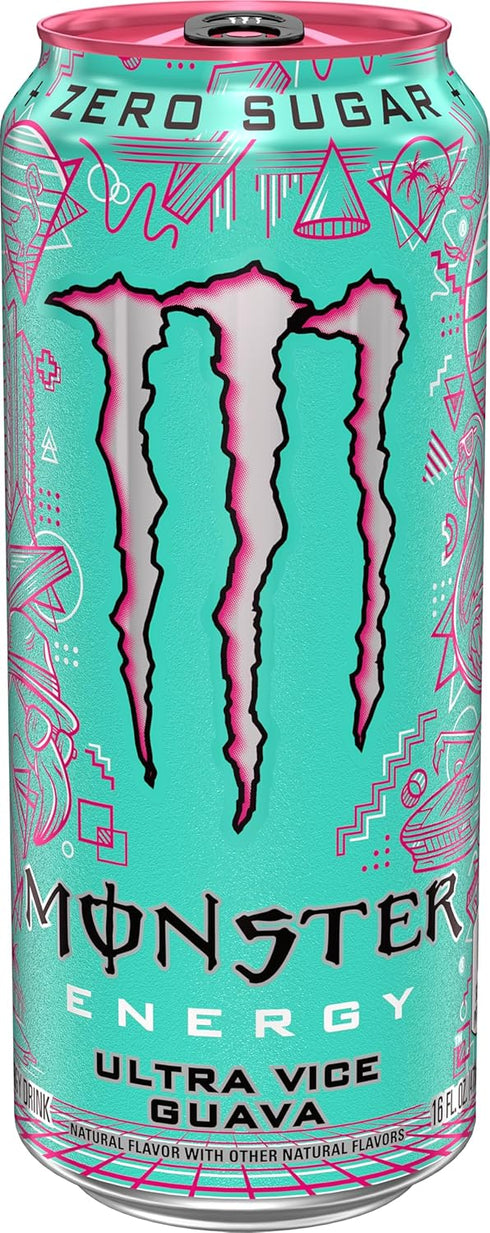 16 (Pack 15) Pack 15 Monster Energy Ultra Vice Guava, Sugar Free Energy Drink, Ounce of |