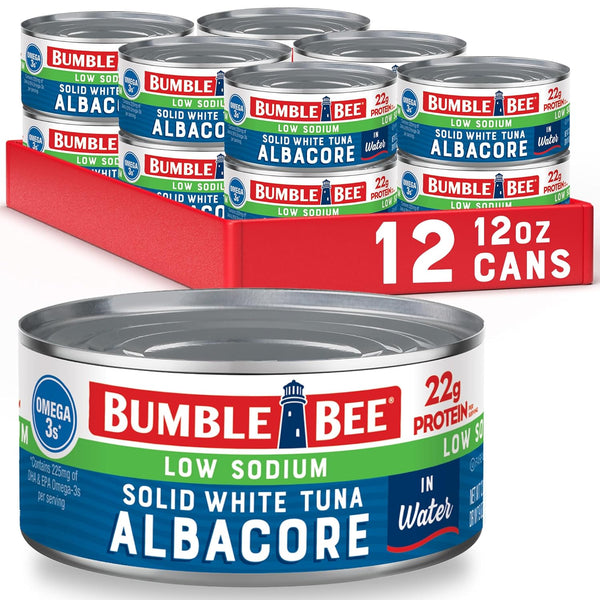 Bumble Bee Low Sodium Solid White Albacore Tuna in Water, 12 oz