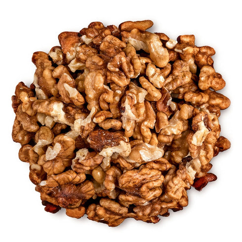 12 Food to Live Dry Roasted Walnut Halves and Pieces with Himalayan Salt, Ounces Oven Toasted, Lightly Salted, Great