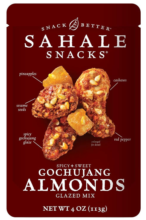 Sahale Snacks Gochujang Almonds Glazed Mix, Kosher, Gluten Free, 4 Ounce (Pack