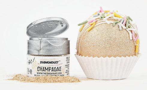 Champagne Edible Glitter by The Sugar Art for Drinks, Cocktails, Cake Decorating, 4g, 100% Food-Safe, Vegan