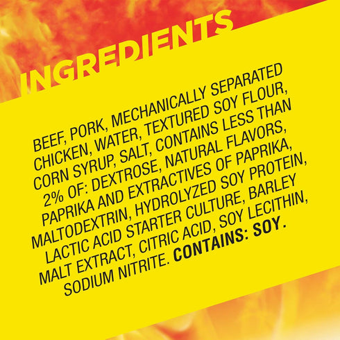 6g 0.28 oz. (14 Count) Slim Jim Smoked Meat Sticks, Mild Flavor, Protein Per Serving, Snack Size