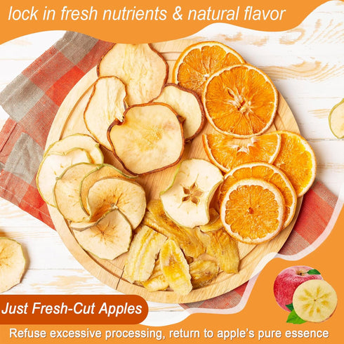 WANLAIREN 300g/10.58oz, Apple Slices-Dried Apples, Apple chips, Fuji Apples, No Added, Guilt-free, Clean Snack | Chewy