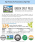 100% 1.36 100% Green Split Peas | Desiccant Free | KG | Non-GMO Project Verified | Non-Irradiated | Certified Kosher