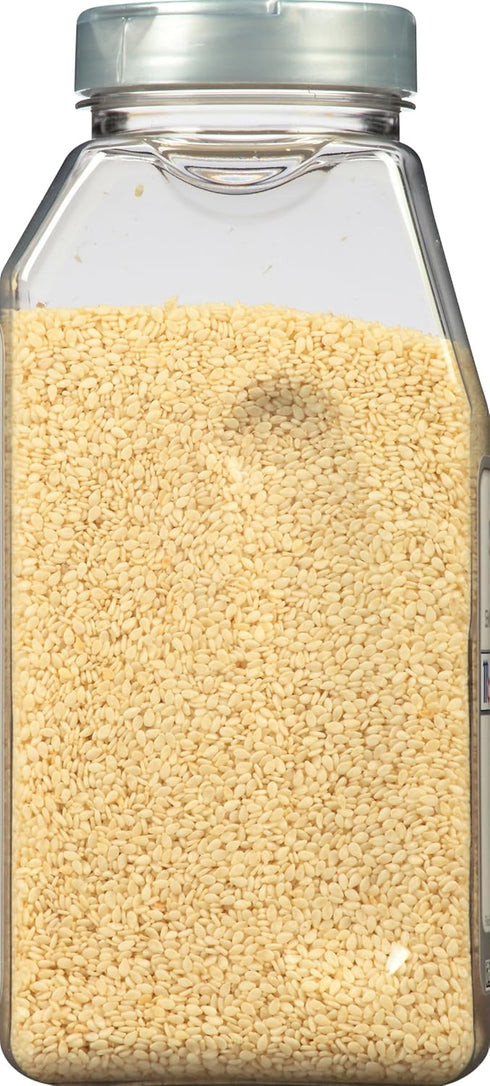 16 oz 16 McCormick Culinary Whole Sesame Seed, - One Ounce Container of Hulled Whole White Sesame Seeds Perfect