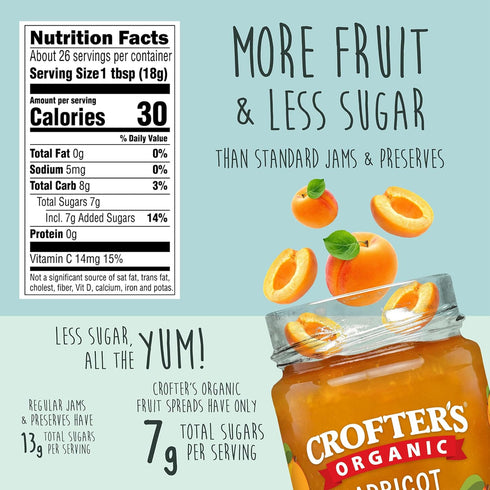 Crofters 16.5 oz Fruit Spread Organic Premium Apricot