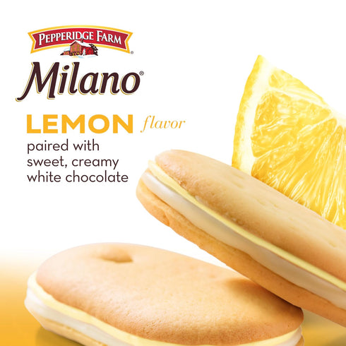 7 Oz Pepperidge Farm Milano White Chocolate Lemon Flavored Cookies, Bag