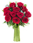 KaBloom - The Romantic Classic Bouquet of 12 Fresh Red Roses -