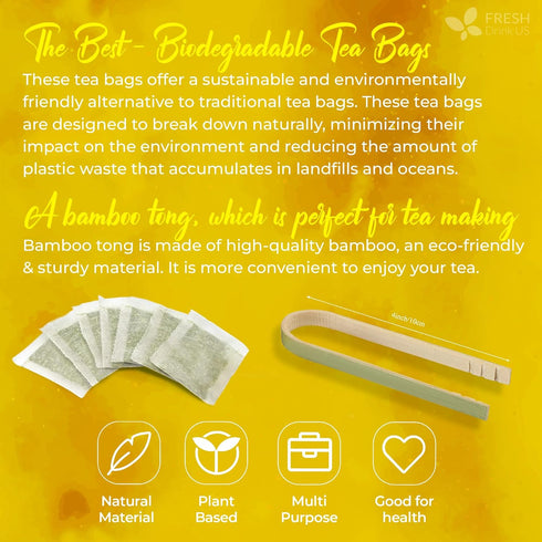 120 100% FreshDrinkUS, Premium Mullein Leaf Tea Bags For Lung, Natural & Pure from Mullein Leaves. Loose Leaf Mullein