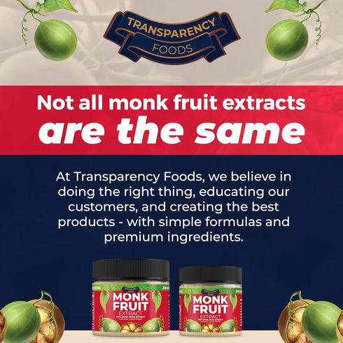 100% (90X 25% (1.5oz, 850 Monk Fruit Extract Sweeter Than Sugar) Monk Fruit Sweetener No Erythritol, Sugar Substitute