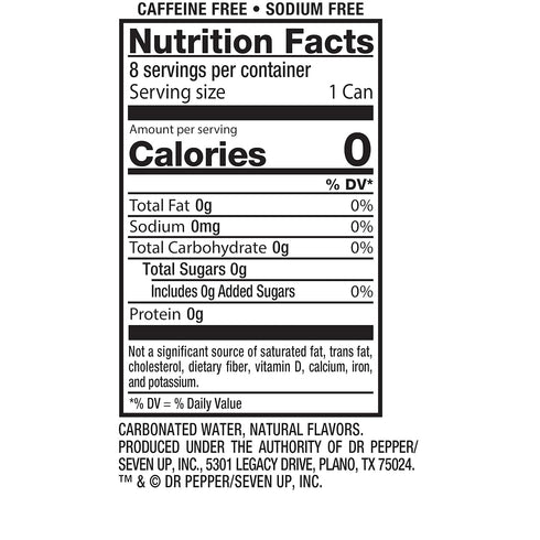 12 8 Count Canada Dry Mandarin Orange Sparkling Seltzer Water, Fluid Ounce Can