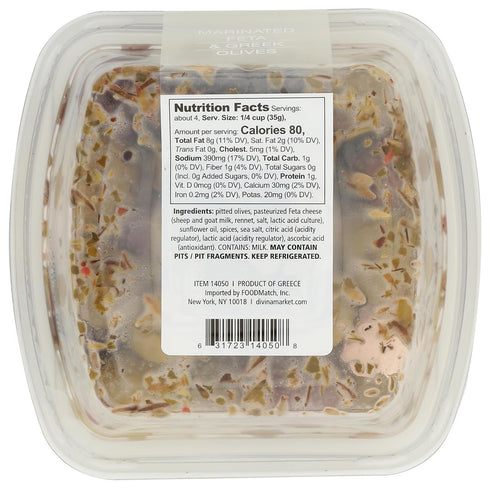 5.6 OZ Divina Marinated Feta & Greek Olive Mix