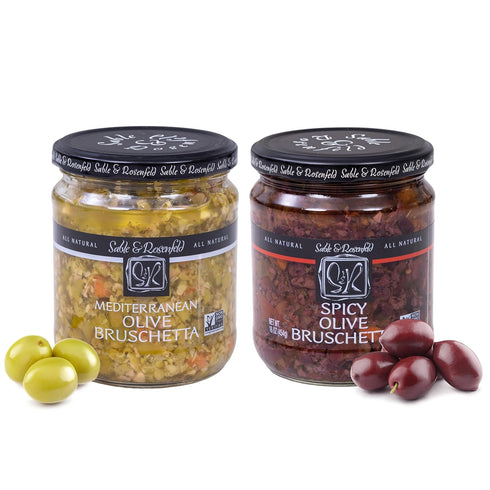 Sable & Rosenfeld Olive Bruschetta Variety Pack (Mediterranean & Spicy) 16 oz