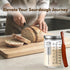 KitchenPal 34Oz Sourdough Starter Jar Kit with Date Band, Thermometer & Wooden Spurtle Glass Sourdough Starter
