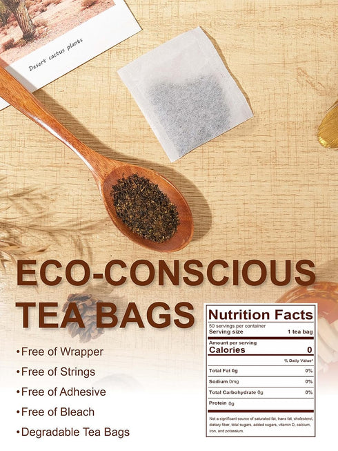 50 Count TeeLux Pear Honey Pu-erh Tea Bags, Premium Black & Pu-erh Blend with Natural Pear & Honey Flavor, Smooth