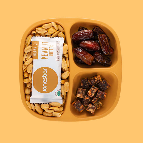 (Pack 12) JONESBAR Organic Plant Based Protein Bars | Peanut Butter | Fruit & Nut Bar, Kosher, Gluten Free, Breakfast