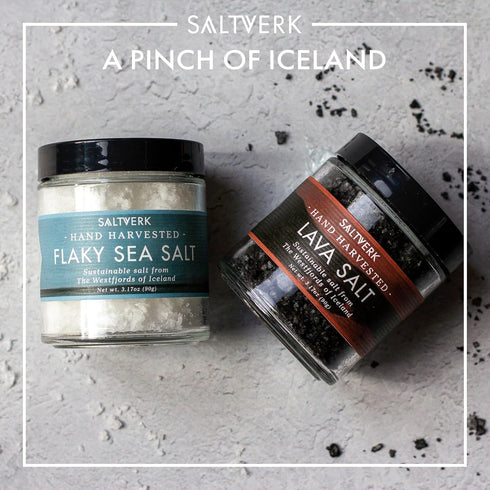 Sets 4 2 (3.17 Oz (Pack 2), Saltverk Salt Gift - Flaky, Lava, Birch Smoked, Arctic Thyme Sea Salts- Gourmet, Icelandic