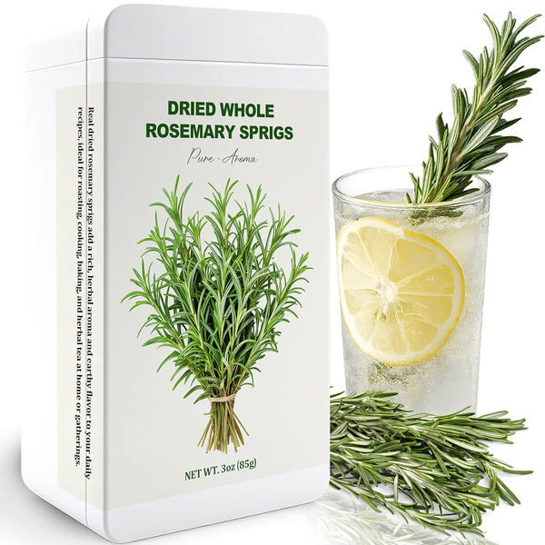35-40 PCS Naturally Dried Whole Rosemary Sprigs, 3oz Rosemary Sprigs Spices, 7"