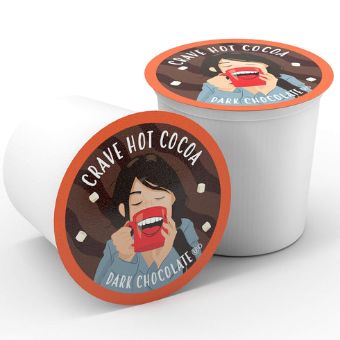 2.0 40 Count Crave Hot Chocolate Pods, Compatible with K-Cup Brewers, Dark Chocolate