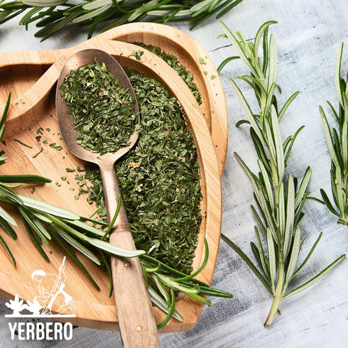 1 Lb (16oz 453g) Yerbero Gourmet - Exquisite Whole Rosemary Leaves for Herbal Tea - / | Premium Rosmarinus Officinalis