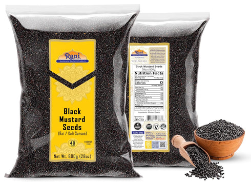 28oz (800g) Rani Black Mustard Seeds Whole Spice (Kali Rai) ~ All Natural | Gluten Friendly | NON-GMO | Kosher | Vegan