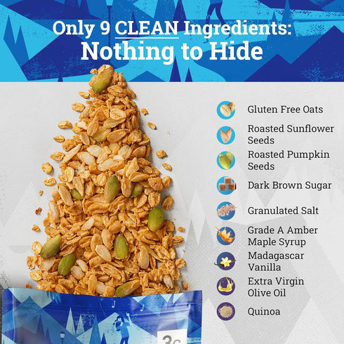 2LB Ladera Vanilla Quinoa Granola - Nut Free Low Sugar Breakfast Cereal, Gluten Free & Vegan, Honest Ingredients