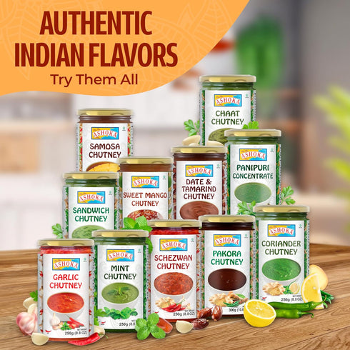 1932 Pack 2 Ashoka Sandwich Chutney | Made with Coriander Leaves, Lemon Juice & Fresh Garlic | Vegan | Kosher Certified