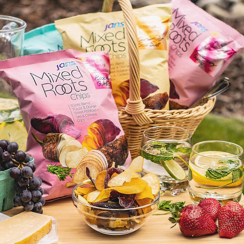 Mixed Roots Chips - All Natural Vegetable Chips (Coriander Sea Salt, 2.8 oz), Gluten Free & Non-GMO, No Preservatives