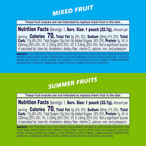 Summer Package,Great Pack,Individual Bags,0.8 oz,(Pack 120) Welch's Fruit Snacks,Mixed Fruit & Fruits Variety