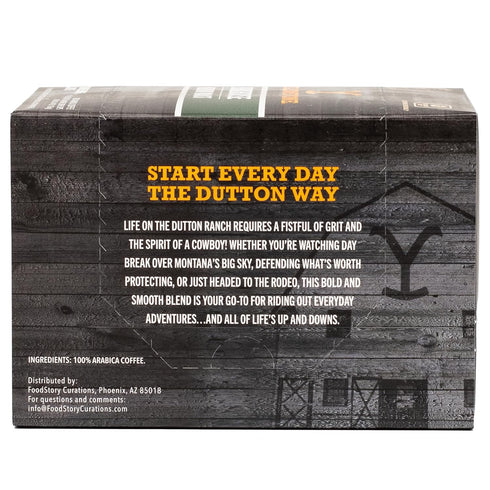 100% 36 Count Yellowstone Bunkhouse Medium Roast Coffee, Single Serve Recyclable Pods/Cups, Arabica Beans