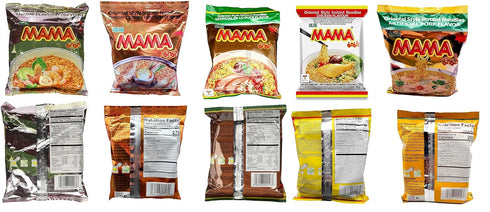 Generic Package 30 Packs (5 5 6bag Mama Oriental Style instant noodles Mix Flavor Bundle Total Flavor Mix shrimp Tom