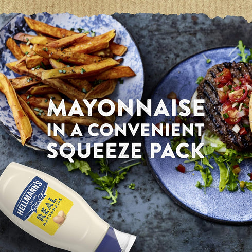 6 count 100% 11.5 oz Hellmann's Real Mayonnaise Real Mayo Squeeze Bottle For a Creamy Sandwich Spread or Condiment