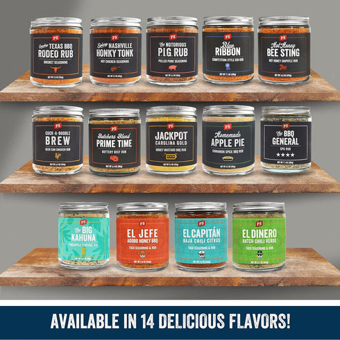 PS Seasoning Apple Pie Rub - Sweet and Smoky BBQ Dry Rub for Ribs, Pork Tenderloin, Turkey, Pork Chops