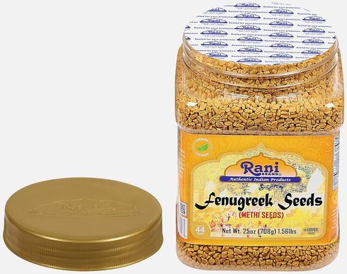 Rani Fenugreek (Methi) Seeds Whole, 25oz (1.56lbs) PET Jar, All Natural, Vegan, Gluten Friendly