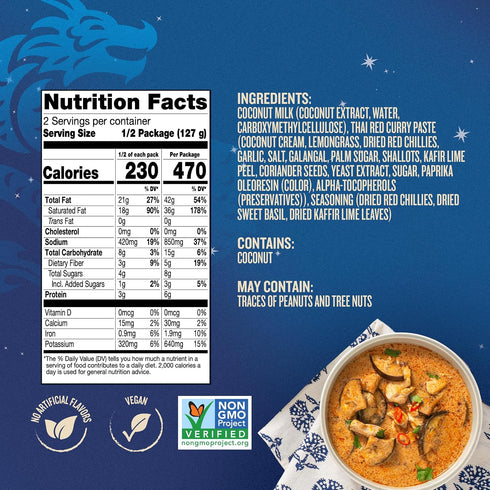 3 8.9 oz (Pack 2) Blue Dragon Step Thai Red Curry Kit - of - Pre-Portioned Sachets of Authentic Thai Red Curry Paste