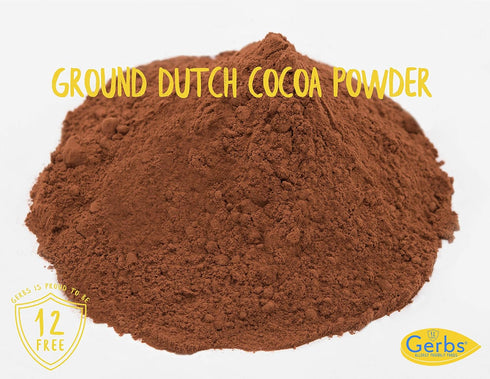 2 lbs. 22-24% 14 Gerbs Dutch Cocoa Powder | Cocoa Butter Fat, Resealable Bag | Rich, Smooth Dutch Process | Top