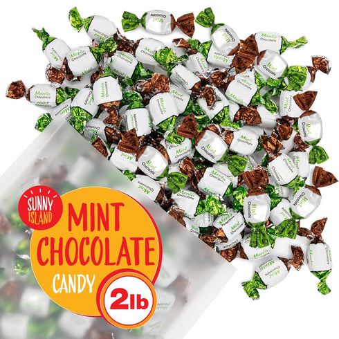 2 165 Arcor Chocolate Filled Mints Candy | Pound Bag | Individually Wrapped Chocolate Mint Hard Candy | Old Fashioned