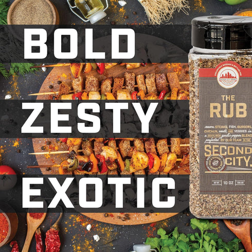10oz 2-pack, The Rub Seasoning for Steaks, Burgers, Fish, Chicken, and Veggies A Seasoning Blend of Zesty Garlic