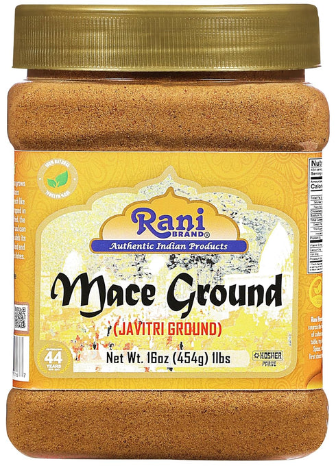 Rani Mace Ground (Javathri) Powder, Spice 16oz (1lb) 454g PET Jar ~
