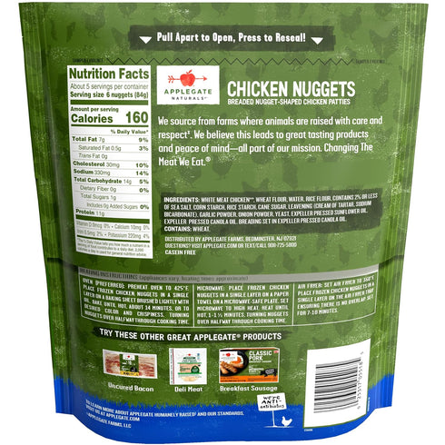 Applegate Naturals 16oz (Frozen) Applegate, Natural Chicken Nuggets Family Size