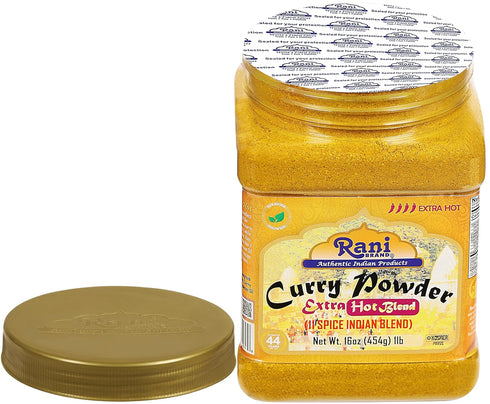 Rani Curry Powder EXTRA HOT, 11-Spice Authentic Indian Blend, 16oz (1lb) PET Jar, All Natural, Vegan, Gluten Friendly