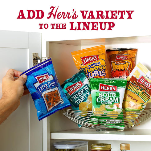 Pack, 1oz (36 Count) Herrs Snacks Variety Potato Chips, Pretzels, Popcorn, Cheese Curls, Bag