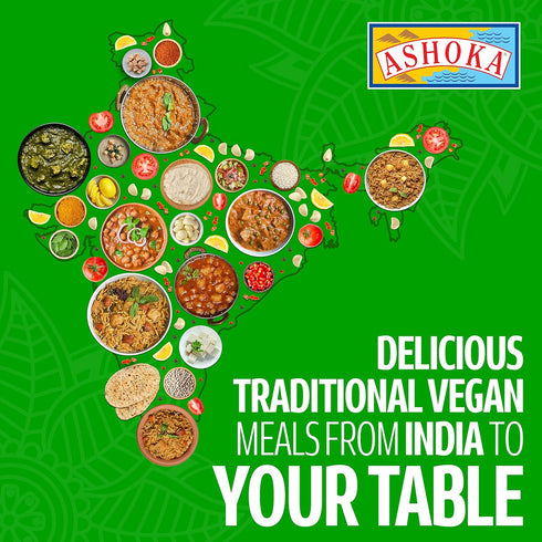 1932, Pack, Pack 10 Ashoka Authentic Indian Meals Vegan Sampler Kosher Certified, Ready to Eat Meal Kit, All-Natural