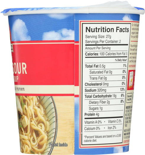 1.9 oz Dr. McDougall's, Soup, Hot & Sour Cantans, Organic