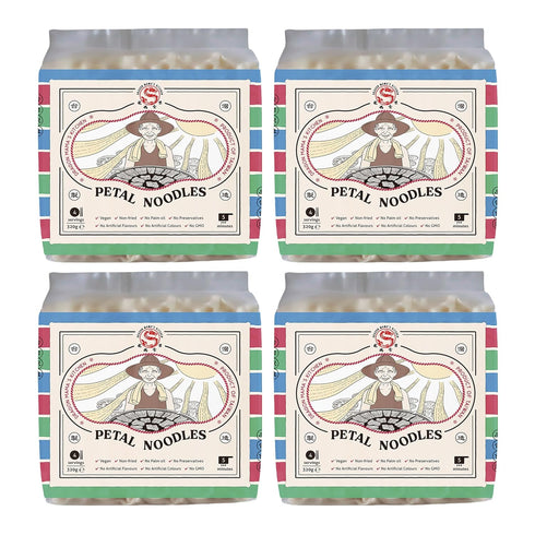 DRAGON MAMA'S KITCHEN Taiwanese Petal Noodles - 320g | Vegan Non-fried No
