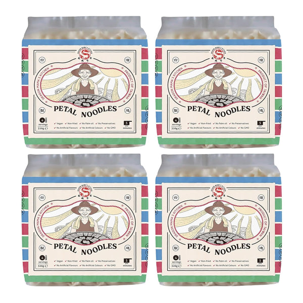 DRAGON MAMA'S KITCHEN Taiwanese Petal Noodles - 320g | Vegan Non-fried No
