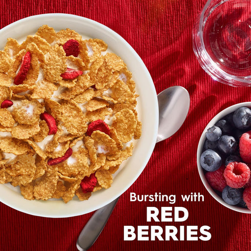 (3 Kellogg's Special K Breakfast Cereal, Family Breakfast, Fiber Cereal, Family Size, Red Berries Boxes)