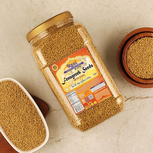 128oz (8lbs) 3.62kg Rani Fenugreek (Methi) Seeds Whole Bulk PET Jar, Trigonella foenum graecum ~ All Natural | Vegan |